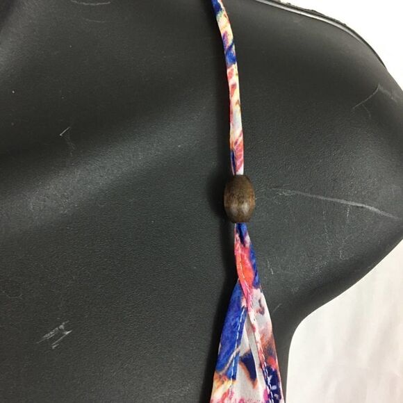 Three Pink Hearts boho sheer multi color blouse S - Picture 7 of 8